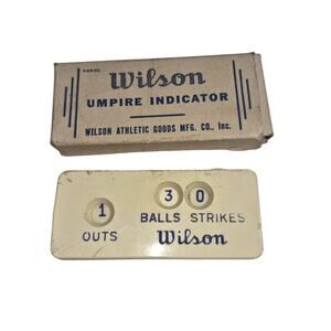 Vintage Wilson Celluloid Umpire Indicator Original Box Works